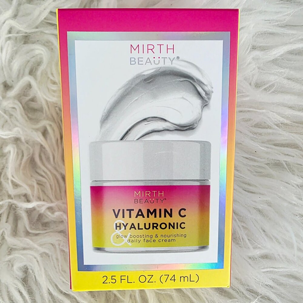 NIB Mirth Beauty Vitamin C & Hyaluronic Daily Face Cream - Glow Boosting - 74mL